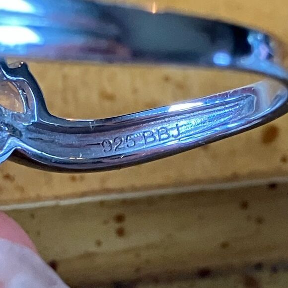 Genuine Sky Blue Topaz Rainbow Moonstone Sterling Silver Ring Size 7 - Picture 6 of 9